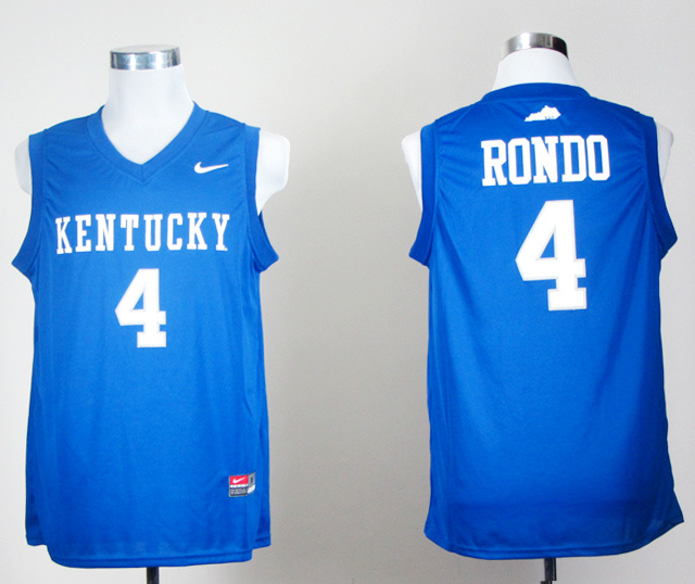 NCAA Kentucky Wildcats 4 Rajon Rondo Blue College Basketball Jersey